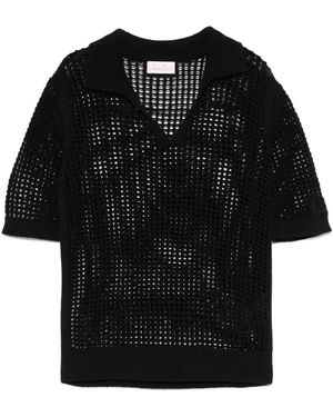 Mc2 Saint Barth Openwork Top - Black