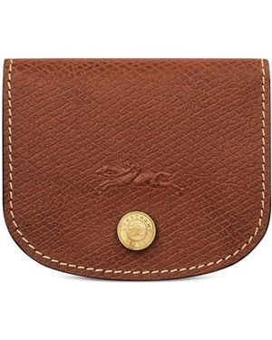 Longchamp Épure Embossed Leather Cardholder - Brown