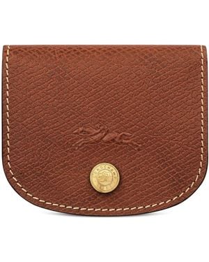 Longchamp Épure Embossed Leather Cardholder - Brown