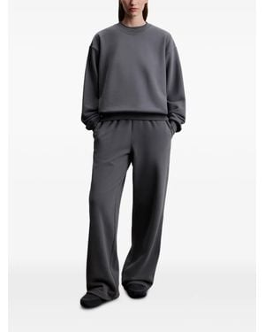 12 STOREEZ Elastic-Waist Track Trousers - Grey