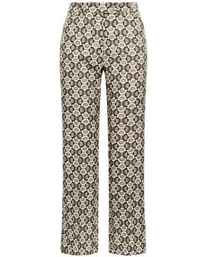 Maliparmi Pantalones Rectos Con Estampado Orbit Y Cadenas - Blanco