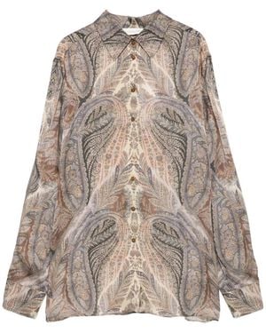 Zimmermann ペイズリーシャツ - ブラウン