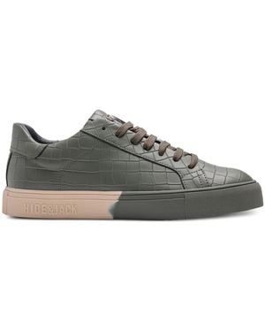 HIDE & JACK Sneakers Met Krokodillen-Reliëf - Grijs