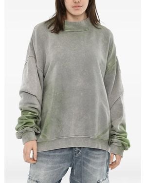 DIESEL Crew-Neck Oversized Sweatshirt - Gray