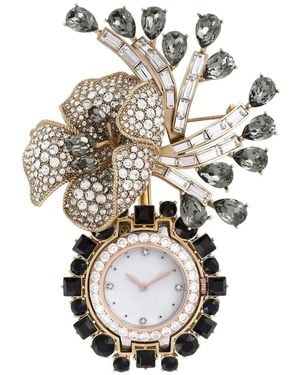 Dolce & Gabbana Brosche Mit Strass - Weiß