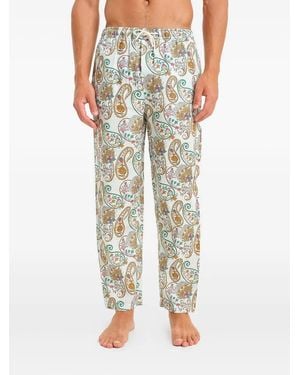 Peninsula Pantalon Droit À Imprimé Cachemire - Gris