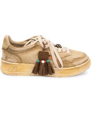 Autry Beaded Tassel Sneakers - Natural
