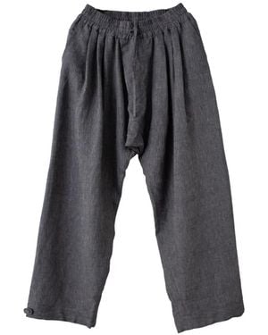 Jan Jan Van Essche Pantalon Rayé À Coupe Sarouel - Grey