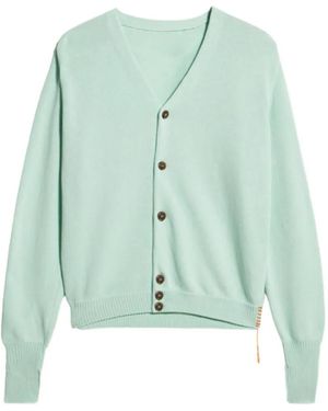 Fortela V-Neck Cardigan - Green