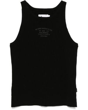 Izzue Ribbed Tank Top - Black