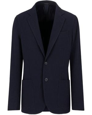Giorgio Armani Long-Sleeve Blazer - Blue
