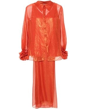 Baruni Ashtar Blouse And Pants - Red