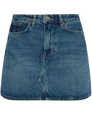 Samsøe & Samsøe Jeansrock Aus Bio-Baumwolle - Blau