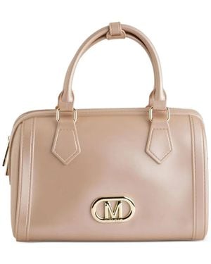 Marc Ellis Flat Estrella L Logo-Plaque Tote Bag - Natural