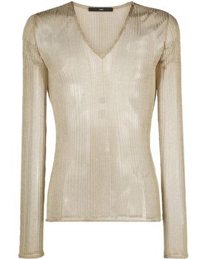SAPIO N21 Metallic-Knit Sweater - Natural