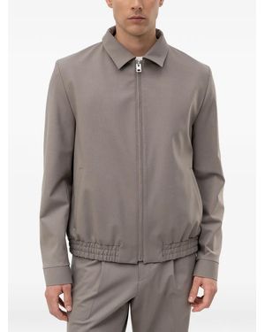 HUGO Hellys Elasticated-Hem Zip-Up Jacket - Grey