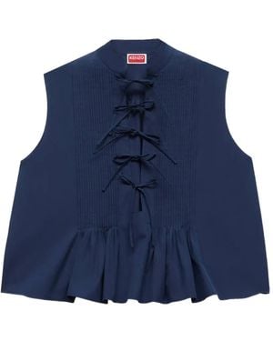 KENZO Bluse Mit Schleifenverschluss - Blau