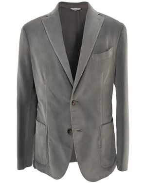Boglioli Notch-Lapel Blazer Jacket - Grey