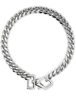 DARKAI Cuban Cutting Edge Vergulde Choker - Metallic