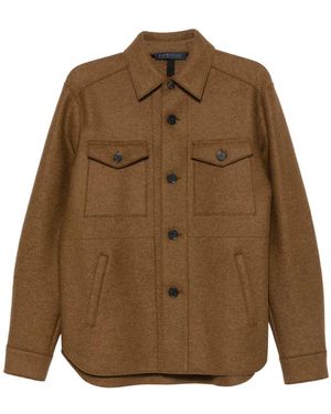 Harris Wharf London Button-Up Virgin-Wool Jacket - Brown