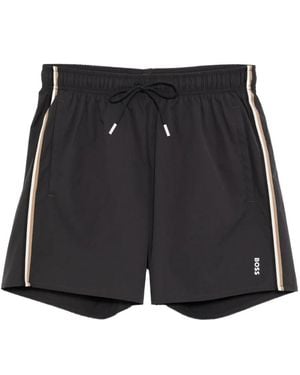 BOSS Costume Da Bagno Con Logo - Nero