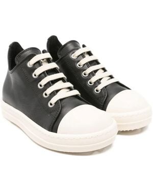 Rick Owens Leather Lace-up Sneakers - ブラック