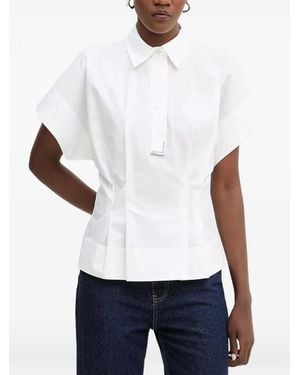 KARL LAGERFELD Hardware-Detail Poplin Shirt - White