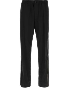 Ferragamo Drawstring-Waist Trousers - Black