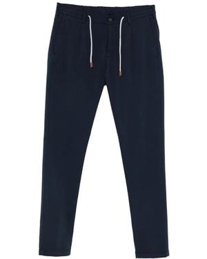 Eleventy Drawstring Trousers - Blue