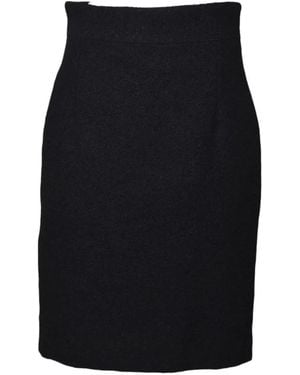 Tagliatore Bouclé High-Waisted Mini Skirt - Black