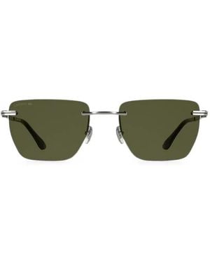 Lacoste Rimless Rectangle-Frame Sunglasses - Green
