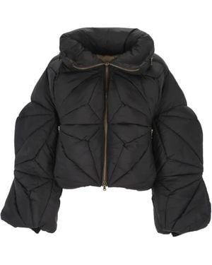 Canadian Diamond Geometric-Quilted Jacket - Black