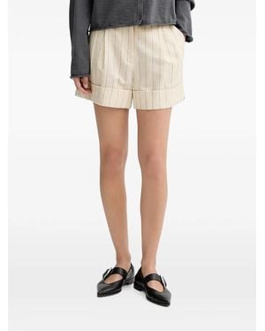 Rag & Bone Pinstripe-Pattern Tailored Shorts - Natural