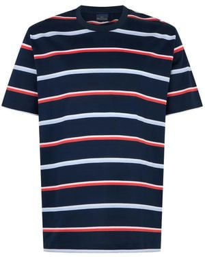Paul & Shark Striped Cotton T-Shirt - Blue