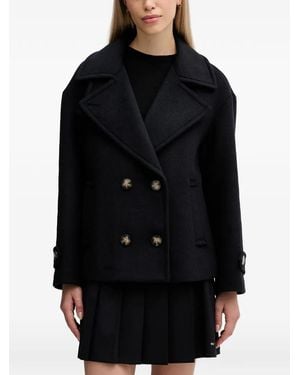 Sisley Buttoned Long-Sleeve Jacket - Black