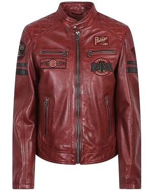 Daytona 73 Walkora Brushed Biker Jacket - Red