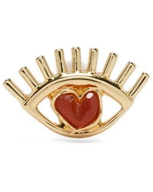 Ryenn's Eyes Carnelian Eye Stud Earrings - White