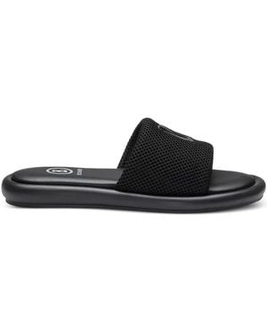 Bogner Logo-Detail Mesh Flat Sandals - Black