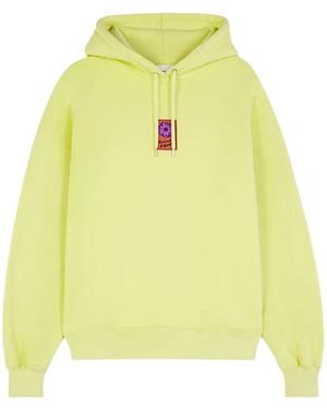 Maison Kitsuné Sudadera Con Capucha Y Cordones - Amarillo