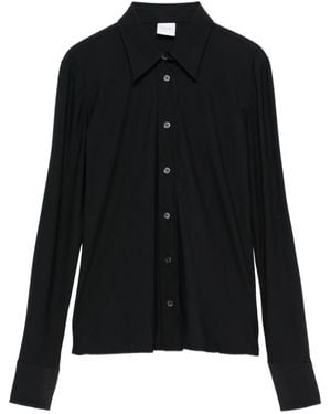 Caliban Button-Front Long-Sleeve Shirt - Black