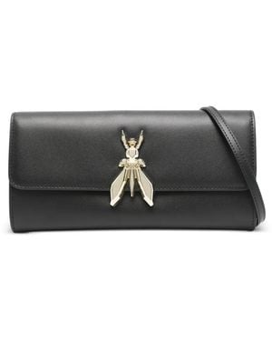 Patrizia Pepe Essential Fly Leather Clutch Bag - Black