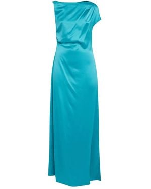 Del Core Asymmetric Maxi Dress - Blue