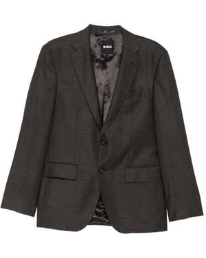 BOSS Jeckson Notched-Lapel Single-Breasted Suit - Black