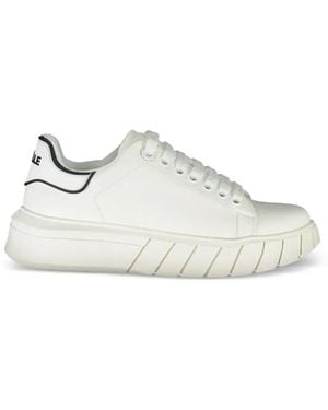 Gaelle Paris Contrast-Trim Chunky-Sole Sneakers - White
