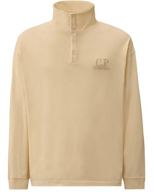 C.P. Company Poloshirt mit Logo-Stickerei - Natur