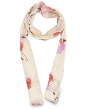DSquared² Floral-Print Silk Scarf - White