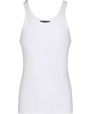 Dolce & Gabbana ファインリブ トップ - ホワイト