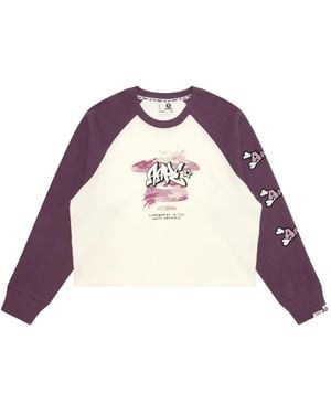 Aape By A Bathing Ape T-Shirt mit Raglanärmeln - Weiß