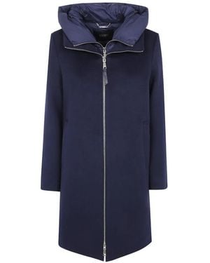 Seventy Hooded Zip-Up Coat - Blue