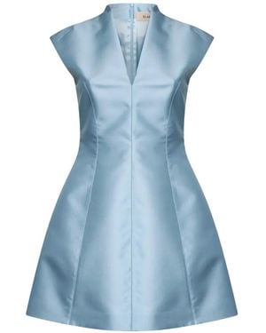 Blanca Vita Robe Évasée À Col V - Blue